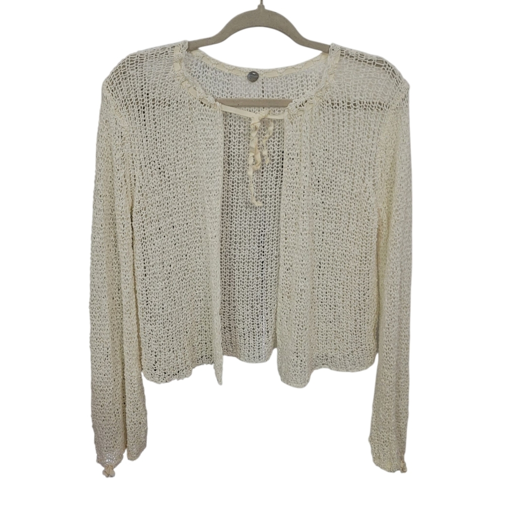 Margaret O'Leary Cream Knit Sweater Cardigan